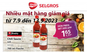 MỜI SHOPING TẠI SIÊU THỊ SELGROS BERLIN: Nhiều mặt hàng giảm giá từ 7.9 đến 13.9